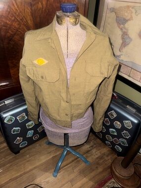 Ruptured Duck" Rarity: Vintage WWII US Army M37 Wool Field Shirt, Tech 5 Rank